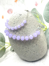 Load image into Gallery viewer, Lilac Faceted Glass Bead 10 Breaths Bracelet for anxiety and stress. 10 Breaths to peace and calm.