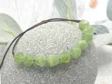 Load image into Gallery viewer, 10 Breaths Bracelet Natural Grade A Peridot 8mm Beads Healing Crystal Jewellery Calming Meditation Bracelet August Birthstone Gift