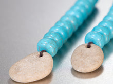 Load image into Gallery viewer, Beach Stone and Turquoise 10 Breaths Necklace