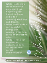 Load image into Gallery viewer, White Howlite, Natural Semi Precious Stone Bracelet