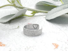 Load image into Gallery viewer, BREATHE Hand Stamped Aluminium Rings with Pearl detail