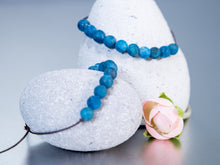 Load image into Gallery viewer, Apatite 10 Breaths Bracelet, Breathe Anxiety Calming Bracelet Gift for her, Calming Care Gift, great for unisex adults