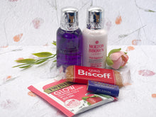 Load image into Gallery viewer, Mother's Day Care Gift, Floral Bead, Bag or Key Charm Gift pack with Heart Charm, with Colouring in card, bath fizzes and other curated goodies