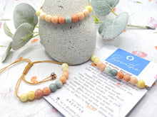 Load image into Gallery viewer, Pastel Ombre Glass Bead 10 Breaths Bracelet, Mindfulness Jewellery