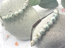 Load image into Gallery viewer, Kiwi Jasper Anxiety Bracelet 10 Breaths Calming Gift for Stress Relief Mindfulness Jewellery, Meditation Aid, Breath Reminder, Fab Teacher Gift