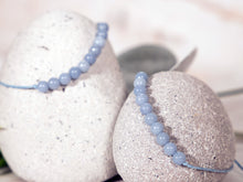 Load image into Gallery viewer, Angelite Bracelet, Baby Blue Breathe Bracelet, Bracelet for calming Anxiety and Stress, Angelite Semi Precious Stone Jewellery