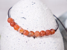 Load image into Gallery viewer, Fire Agate Semi Precious Stone Bracelet, Breathe Bracelet, Count your breaths and relax