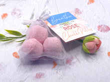 Load image into Gallery viewer, Mother's Day Care Gift, Floral Bead, Bag or Key Charm Gift pack with Heart Charm, with Colouring in card, bath fizzes and other curated goodies