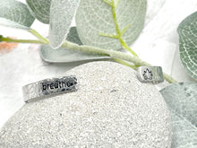 Load image into Gallery viewer, Hand Stamped, Hammered or Texturised Aluminium Cuff Bracelet with fun details (1)