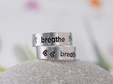 Load image into Gallery viewer, Aluminium Hand-stamped Rings, Breathe Rings