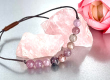 Load image into Gallery viewer, Lepidolite 10 Breaths Anxiety Bracelet , Calming and Stress busting, Makes a great gift, beautiful unique semi precious stone