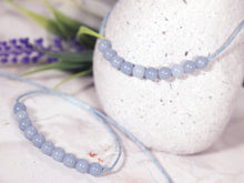 Load image into Gallery viewer, Angelite Bracelet, Baby Blue Breathe Bracelet, Bracelet for calming Anxiety and Stress, Angelite Semi Precious Stone Jewellery