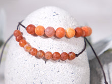 Load image into Gallery viewer, Fire Agate Semi Precious Stone Bracelet, Breathe Bracelet, Count your breaths and relax