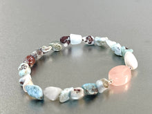 Load image into Gallery viewer, Larimar and Rose Quartz Bracelet