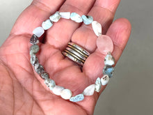 Load image into Gallery viewer, Larimar and Rose Quartz Bracelet