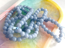 Load image into Gallery viewer, Angelite Bracelet, Baby Blue Breathe Bracelet, Bracelet for calming Anxiety and Stress, Angelite Semi Precious Stone Jewellery