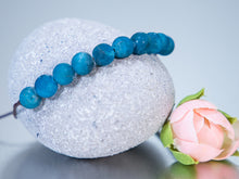 Load image into Gallery viewer, Apatite 10 Breaths Bracelet, Breathe Anxiety Calming Bracelet Gift for her, Calming Care Gift, great for unisex adults