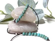 Load image into Gallery viewer, African Turquoise Semi Precious Stone, Breathe Bracelet, 10 Breaths Bracelet, Bracelet Gift for Her, Anxiety Busting Bracelet, Meditation Bracelet