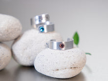 Load image into Gallery viewer, NEW!!!! Birthstone, Coloured Zirconia, Aluminium Rings by BREATHE