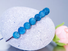 Load image into Gallery viewer, Apatite 10 Breaths Bracelet, Breathe Anxiety Calming Bracelet Gift for her, Calming Care Gift, great for unisex adults