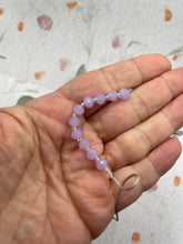 Load image into Gallery viewer, Lilac Faceted Glass Bead 10 Breaths Bracelet for anxiety and stress. 10 Breaths to peace and calm.