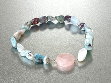 Load image into Gallery viewer, Larimar and Rose Quartz Bracelet