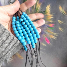 Load image into Gallery viewer, . Limited Edition Marine, Turquoise Blue, Vintage Blue French Glass Bracelet