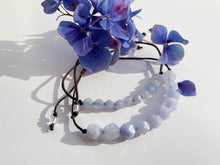 Load image into Gallery viewer, Baby Blue, Star Cut, Aquamarine Breathe 10 Breaths Bracelet for anxiety calming relaxing stress meditation perfect care gift for her just breathe