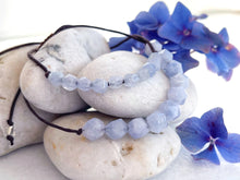 Load image into Gallery viewer, Baby Blue, Star Cut, Aquamarine Breathe 10 Breaths Bracelet for anxiety calming relaxing stress meditation perfect care gift for her just breathe