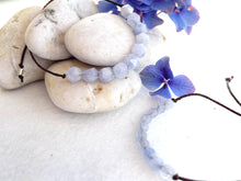 Load image into Gallery viewer, Baby Blue, Star Cut, Aquamarine Breathe 10 Breaths Bracelet for anxiety calming relaxing stress meditation perfect care gift for her just breathe