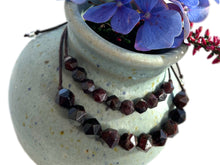 Load image into Gallery viewer, Garnet Semi Precious Stone Rich and Warm Breathe Bracelet for anxiety, calming, meditation and breathing practice ruby festive jewellery