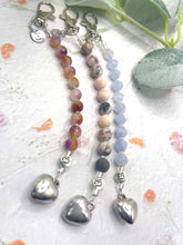 Load image into Gallery viewer, Gemstone Breathwork Dangle – 10 Breaths Meditation Keychain