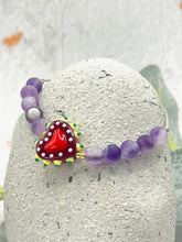 Load image into Gallery viewer, Semi Precious Stone & Glass Heart 10 Breaths Bracelet