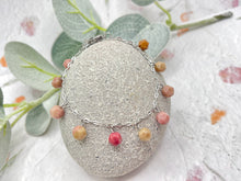 Load image into Gallery viewer, 10 Breaths Chain & Dangle Stone Bracelet, Mindfulness Jewellery for stress and anxi3ty