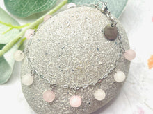 Load image into Gallery viewer, 10 Breaths Chain & Dangle Stone Bracelet, Mindfulness Jewellery for stress and anxi3ty