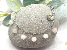 Load image into Gallery viewer, 10 Breaths Chain & Dangle Stone Bracelet, Mindfulness Jewellery for stress and anxi3ty