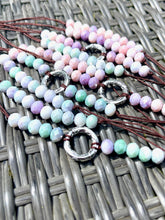 Load image into Gallery viewer, Breathe 10 Breaths Bracelet for Mindfulness, Anxiety and Stress Relief, plain or with Central silver tone circle.