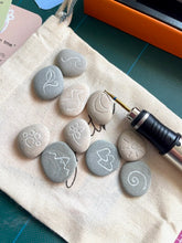 Load image into Gallery viewer, CUSTOMISE YOUR Hand Engraved Beach Pebble Necklace – Ethically Sourced Coastal Jewellery with Natural Beach Stones and Pearl for a Boho Summer Look (Copy)