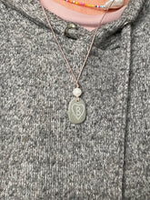Load image into Gallery viewer, CUSTOMISE YOUR Hand Engraved Beach Pebble Necklace – Ethically Sourced Coastal Jewellery with Natural Beach Stones and Pearl for a Boho Summer Look (Copy)