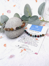 Load image into Gallery viewer, Ocean Jasper Bracelet Anxiety & Stress Gift Mindfulness Breathing Bracelet Calming Crystal Jewellery 10 Breaths Bracelet