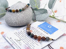 Load image into Gallery viewer, Ocean Jasper Bracelet Anxiety & Stress Gift Mindfulness Breathing Bracelet Calming Crystal Jewellery 10 Breaths Bracelet