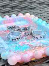 Load image into Gallery viewer, Aluminium Hand-stamped Rings, Breathe Rings