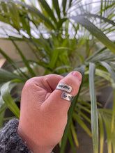 Load image into Gallery viewer, Aluminium Hand-stamped Rings, Breathe Rings