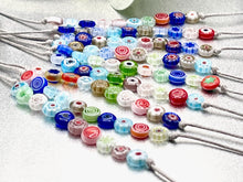 Load image into Gallery viewer, Beautiful Petite Millefiori or Murano Glass Beaded 10 Breaths Bracelet, Breathe Bracelet, Floral Beads from Italian origin, handmade jewellery