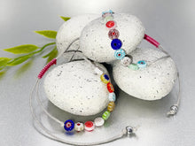 Load image into Gallery viewer, Beautiful Petite Millefiori or Murano Glass Beaded 10 Breaths Bracelet, Breathe Bracelet, Floral Beads from Italian origin, handmade jewellery