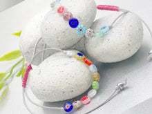 Load image into Gallery viewer, Beautiful Petite Millefiori or Murano Glass Beaded 10 Breaths Bracelet, Breathe Bracelet, Floral Beads from Italian origin, handmade jewellery