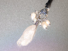 Load image into Gallery viewer, . Quartz Crystal Charm Necklace with a cluster of White Pearls birthday gift, gift for her