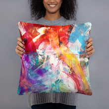 Load image into Gallery viewer, Bright Abstract Designer Interiors Pillow (cushion inner included)