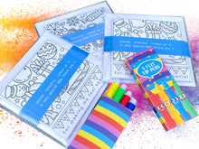 Load image into Gallery viewer, Thank You Colouring Cards for Kids - Christmas Gratitude Cards - Educational Stocking Stuffer or Filler with Optional Colour felt Markers