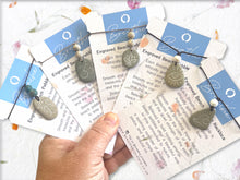 Load image into Gallery viewer, CUSTOMISE YOUR Hand Engraved Beach Pebble Necklace – Ethically Sourced Coastal Jewellery with Natural Beach Stones and Pearl for a Boho Summer Look (Copy)